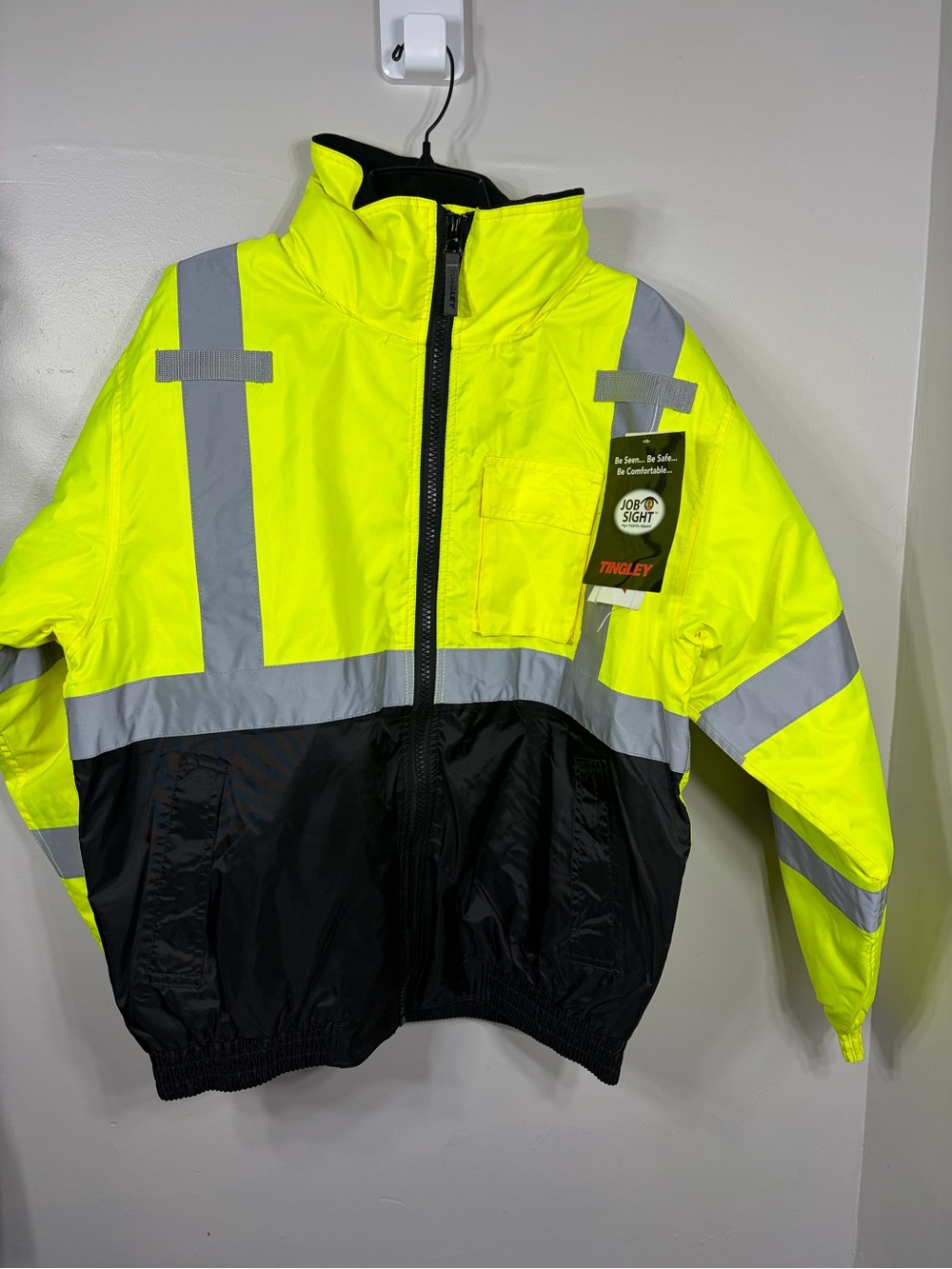 NWT Tingley Job Sight Hi-Vis Insulated Bomber Jacket ANSI Reflective Safety L